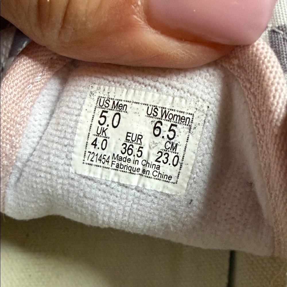 VANS Gray and Pink Women's Sneakers size 6.5 - Picture 8 of 14